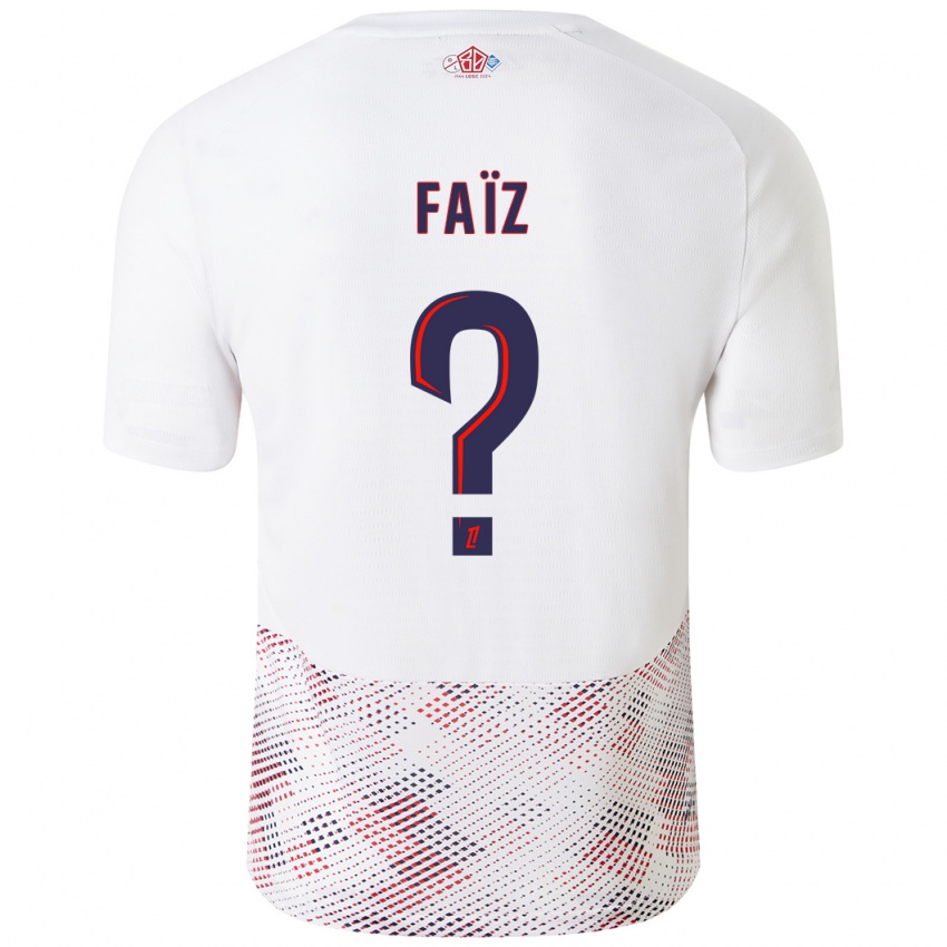 Hombre Camiseta Adame Faïz #0 Blanco Azul Real 2ª Equipación 2024/25 La Camisa México