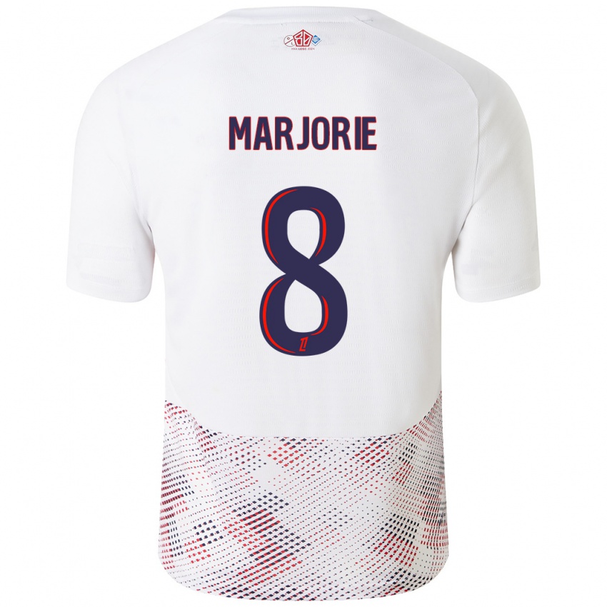 Hombre Camiseta Marjorie #8 Blanco Azul Real 2ª Equipación 2024/25 La Camisa México