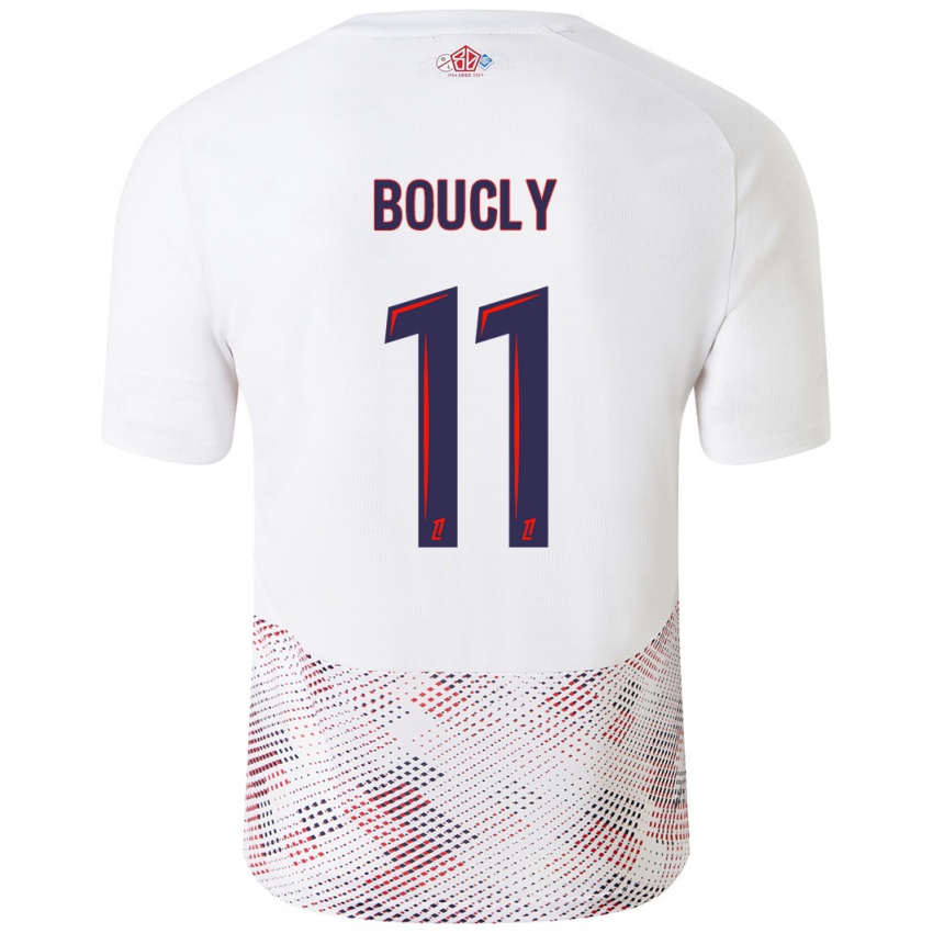 Hombre Camiseta Maïté Boucly #11 Blanco Azul Real 2ª Equipación 2024/25 La Camisa México