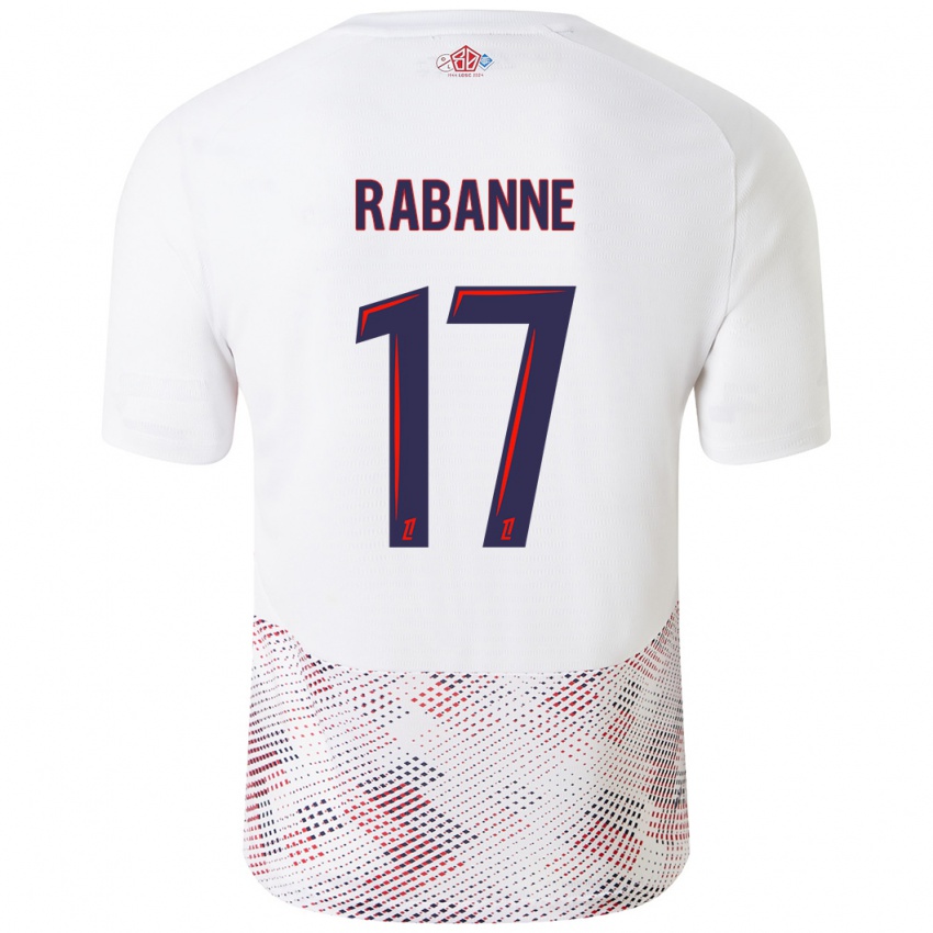 Hombre Camiseta Julie Rabanne #17 Blanco Azul Real 2ª Equipación 2024/25 La Camisa México