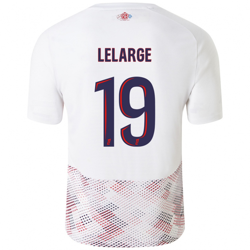 Hombre Camiseta Claire Lelarge #19 Blanco Azul Real 2ª Equipación 2024/25 La Camisa México