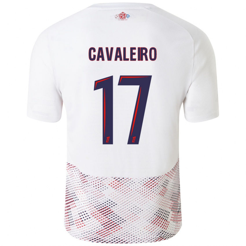 Hombre Camiseta Ivan Cavaleiro #17 Blanco Azul Real 2ª Equipación 2024/25 La Camisa México