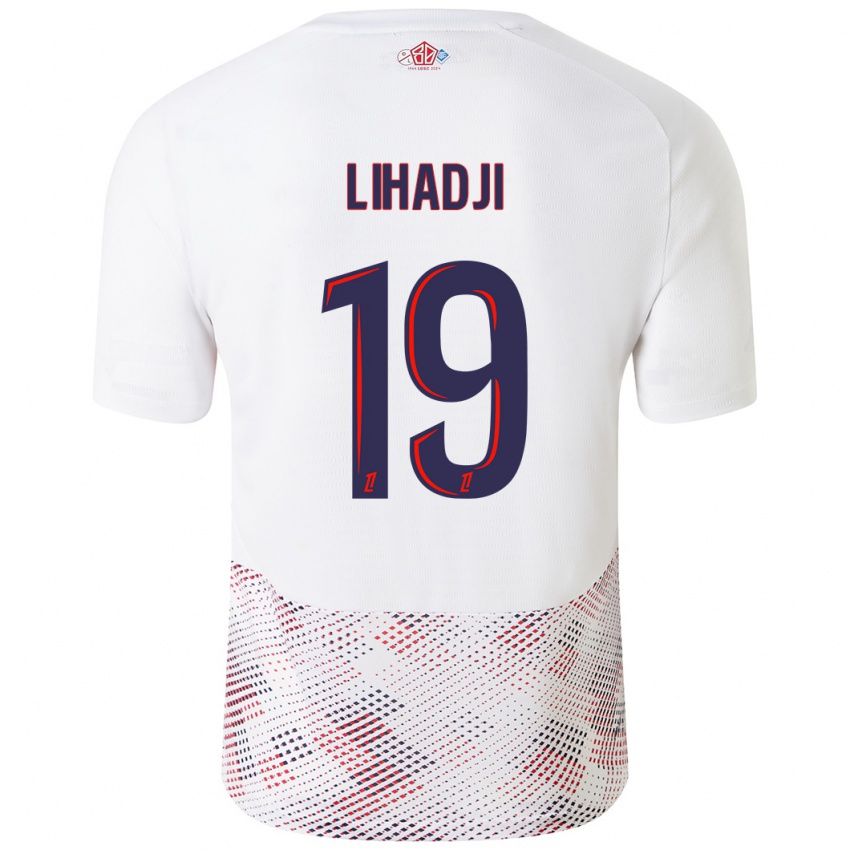 Hombre Camiseta Isaac Lihadji #19 Blanco Azul Real 2ª Equipación 2024/25 La Camisa México