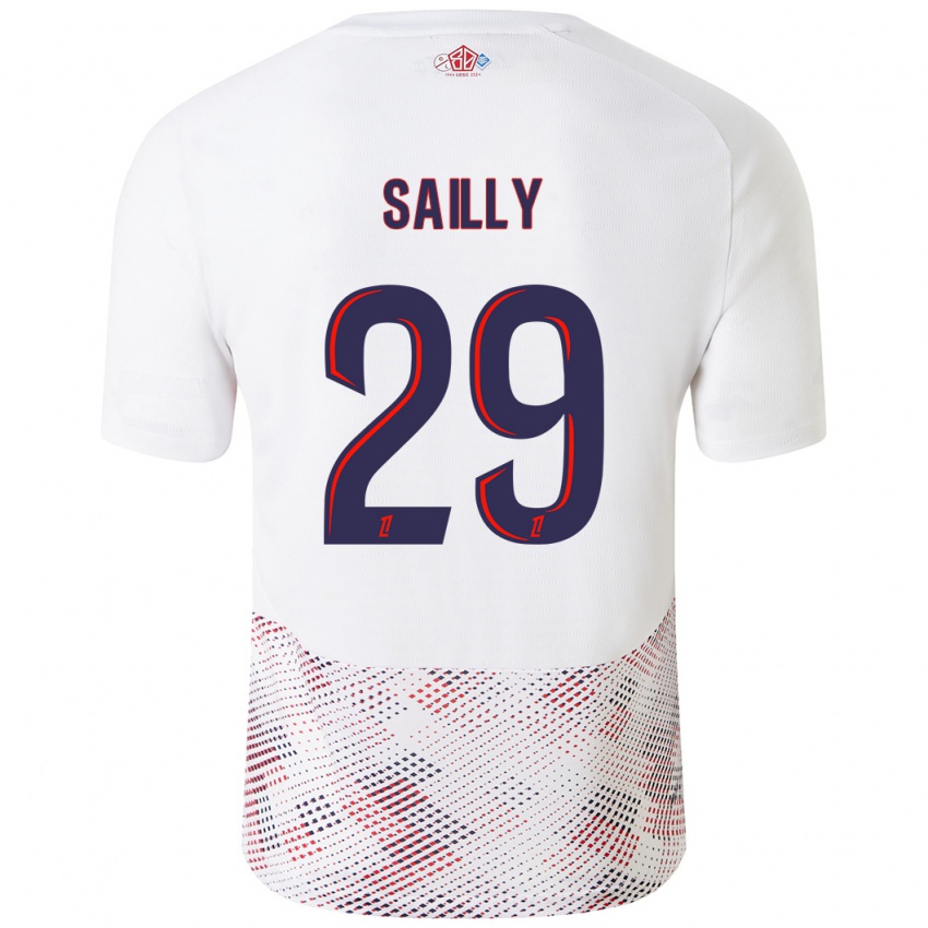 Hombre Camiseta Charlotte Sailly #29 Blanco Azul Real 2ª Equipación 2024/25 La Camisa México