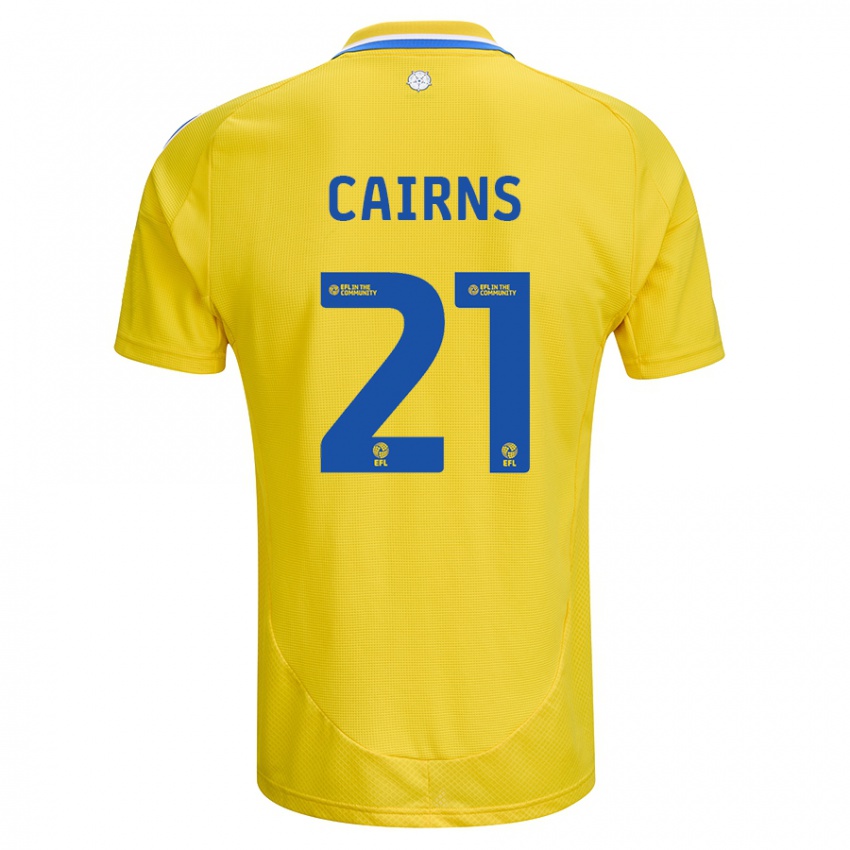 Hombre Camiseta Alex Cairns #21 Amarillo Azul 2ª Equipación 2024/25 La Camisa México