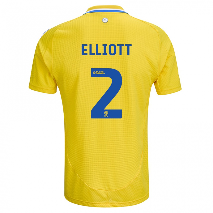 Hombre Camiseta Izzy Elliott #2 Amarillo Azul 2ª Equipación 2024/25 La Camisa México