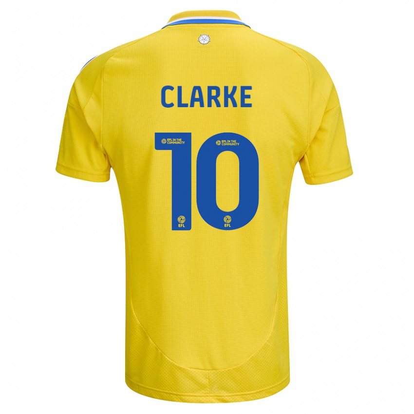 Hombre Camiseta Sarah Clarke #10 Amarillo Azul 2ª Equipación 2024/25 La Camisa México