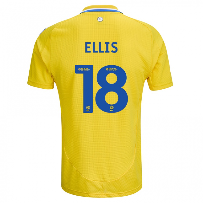 Hombre Camiseta Macy Ellis #18 Amarillo Azul 2ª Equipación 2024/25 La Camisa México