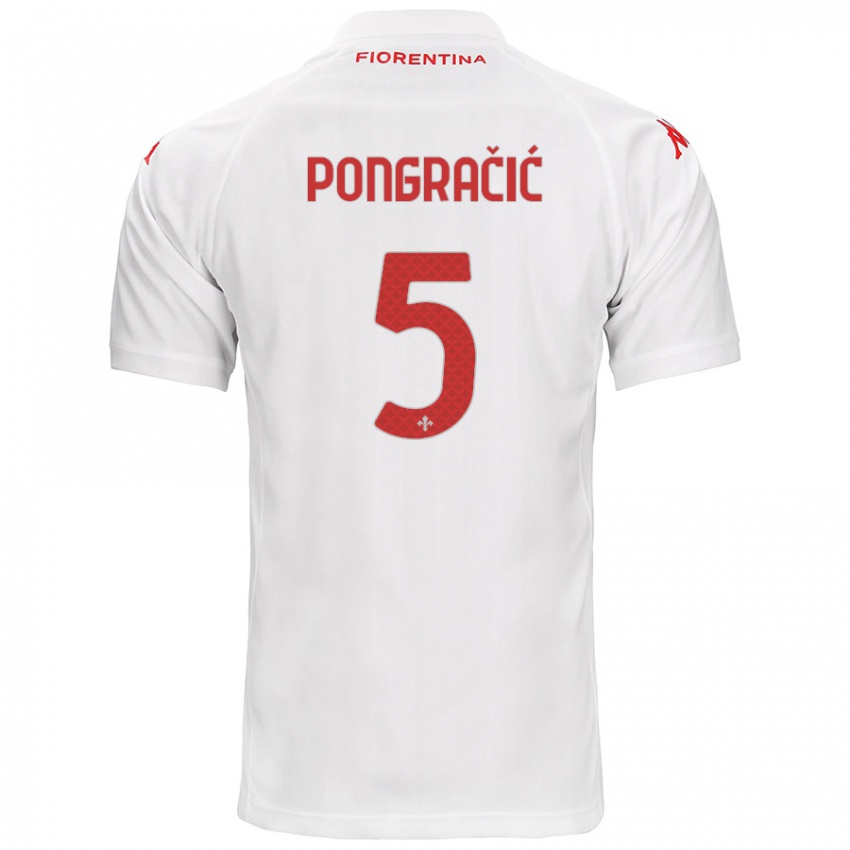 Hombre Camiseta Marin Pongračić #5 Blanco 2ª Equipación 2024/25 La Camisa México