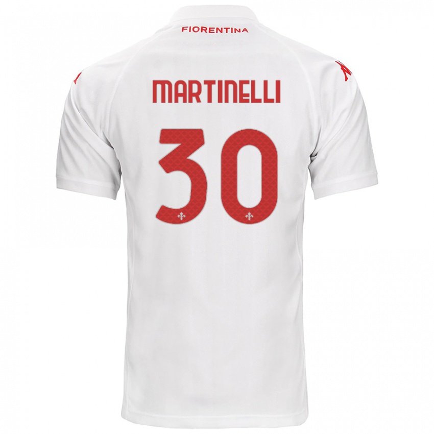 Hombre Camiseta Tommaso Martinelli #30 Blanco 2ª Equipación 2024/25 La Camisa México