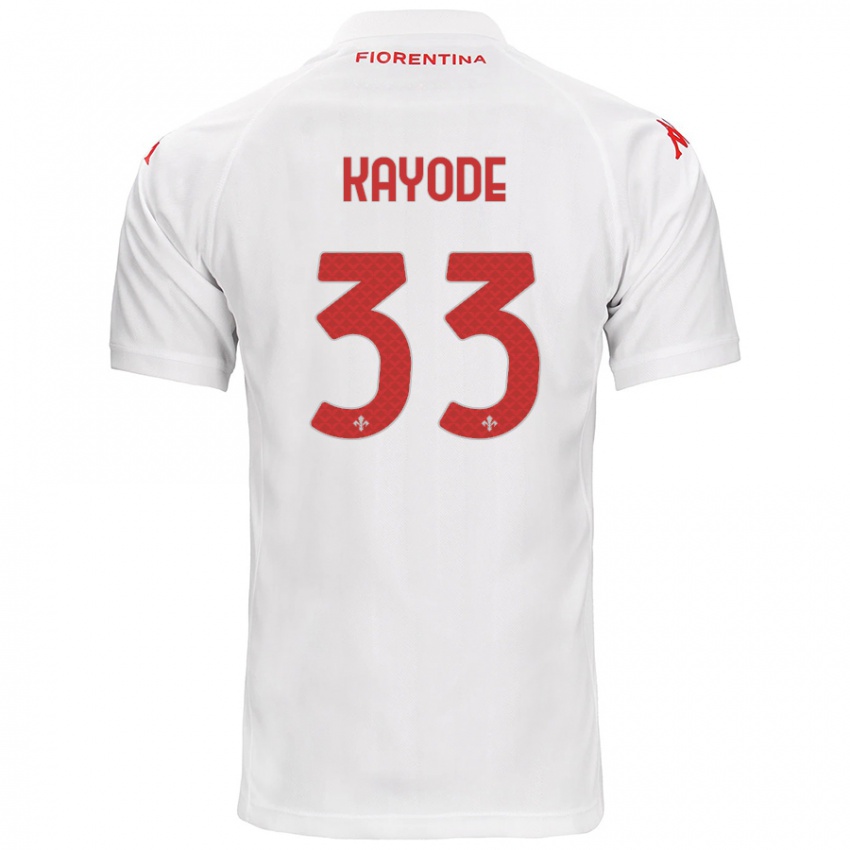 Hombre Camiseta Michael Kayode #33 Blanco 2ª Equipación 2024/25 La Camisa México