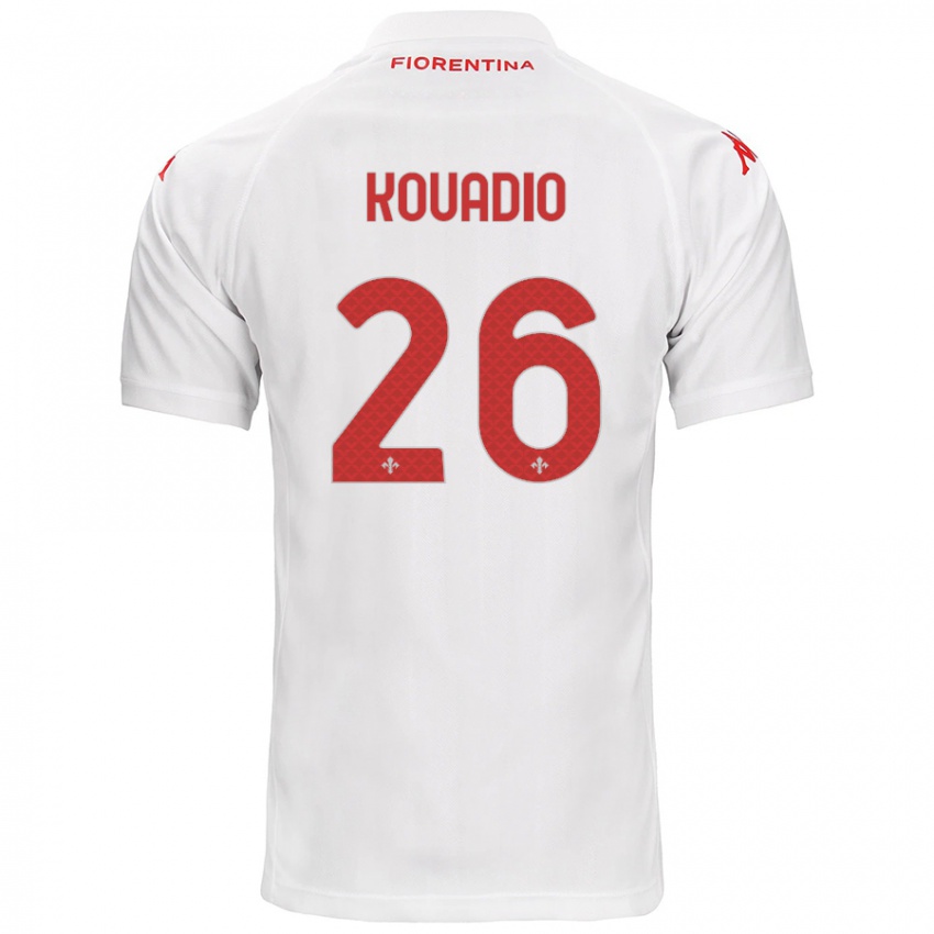 Hombre Camiseta Eddy Kouadio #26 Blanco 2ª Equipación 2024/25 La Camisa México