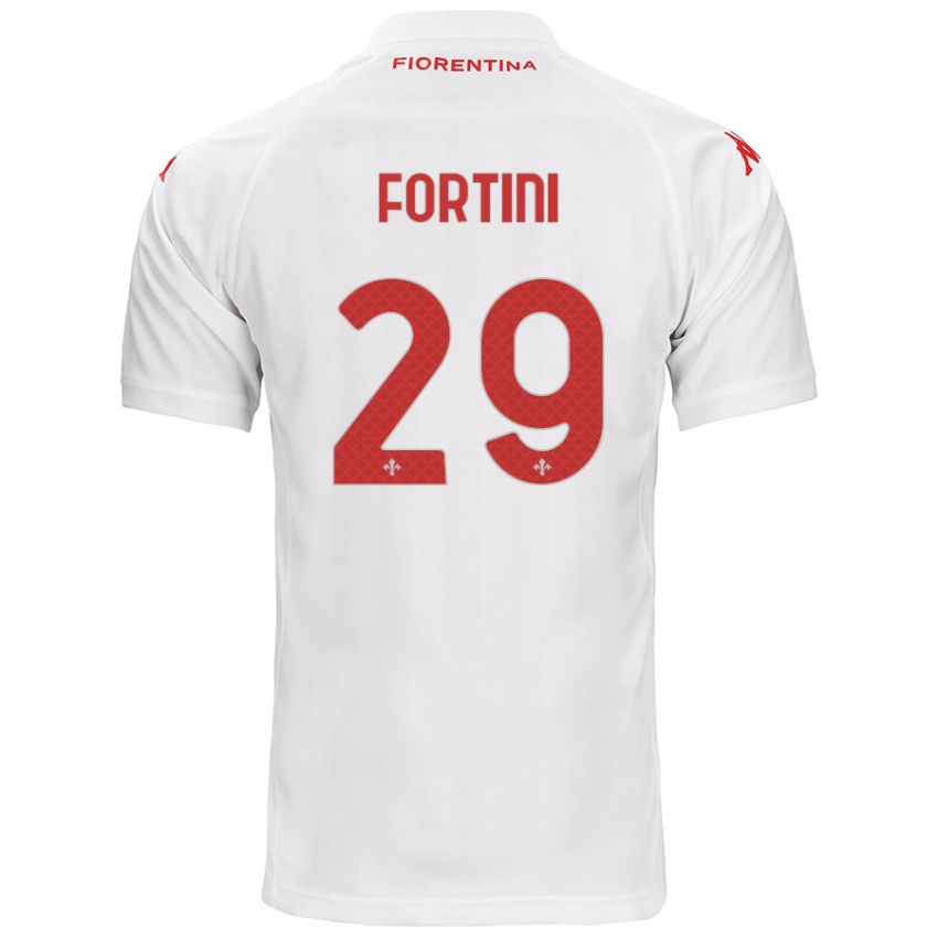 Hombre Camiseta Niccolò Fortini #29 Blanco 2ª Equipación 2024/25 La Camisa México