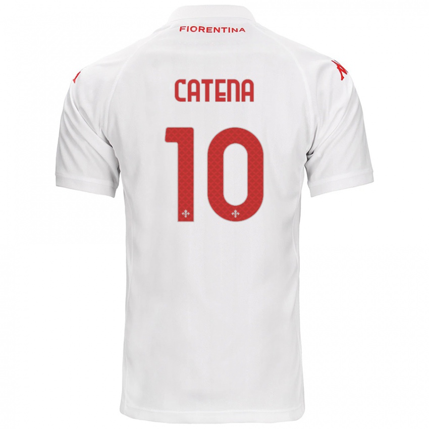 Hombre Camiseta Michaela Catena #10 Blanco 2ª Equipación 2024/25 La Camisa México