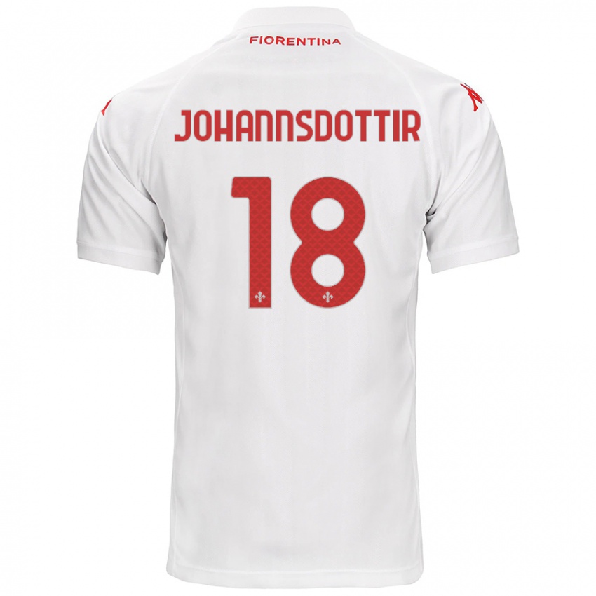 Hombre Camiseta Alexandra Johannsdottir #18 Blanco 2ª Equipación 2024/25 La Camisa México