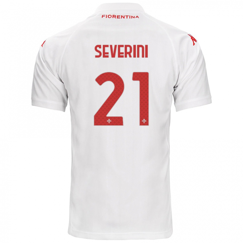 Hombre Camiseta Emma Severini #21 Blanco 2ª Equipación 2024/25 La Camisa México