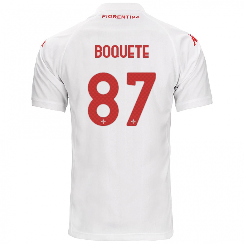 Hombre Camiseta Veronica Boquete #87 Blanco 2ª Equipación 2024/25 La Camisa México