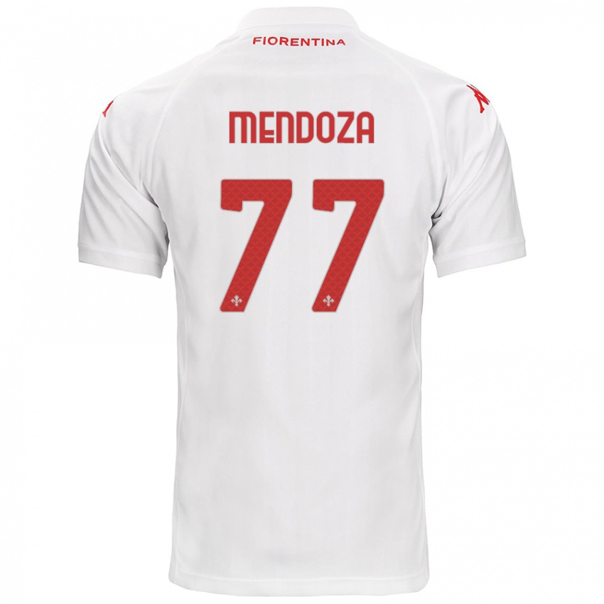 Hombre Camiseta William Mendoza #77 Blanco 2ª Equipación 2024/25 La Camisa México