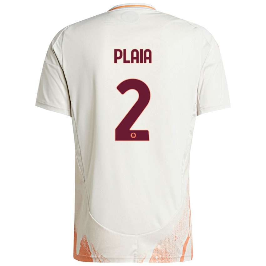 Hombre Camiseta Matteo Plaia #2 Crema Blanco Naranja 2ª Equipación 2024/25 La Camisa México