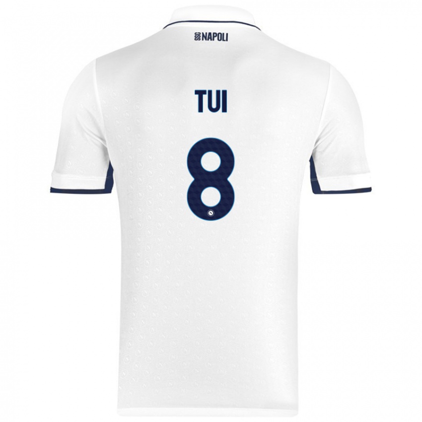 Hombre Camiseta Sara Tui #8 Blanco Azul Real 2ª Equipación 2024/25 La Camisa México