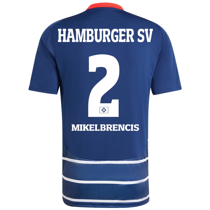 Hombre Camiseta William Mikelbrencis #2 Azul Oscuro 2ª Equipación 2024/25 La Camisa México