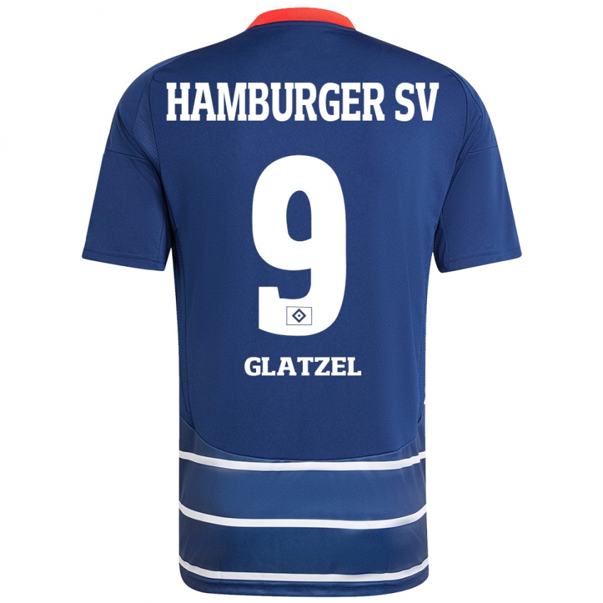 Hombre Camiseta Robert Glatzel #9 Azul Oscuro 2ª Equipación 2024/25 La Camisa México