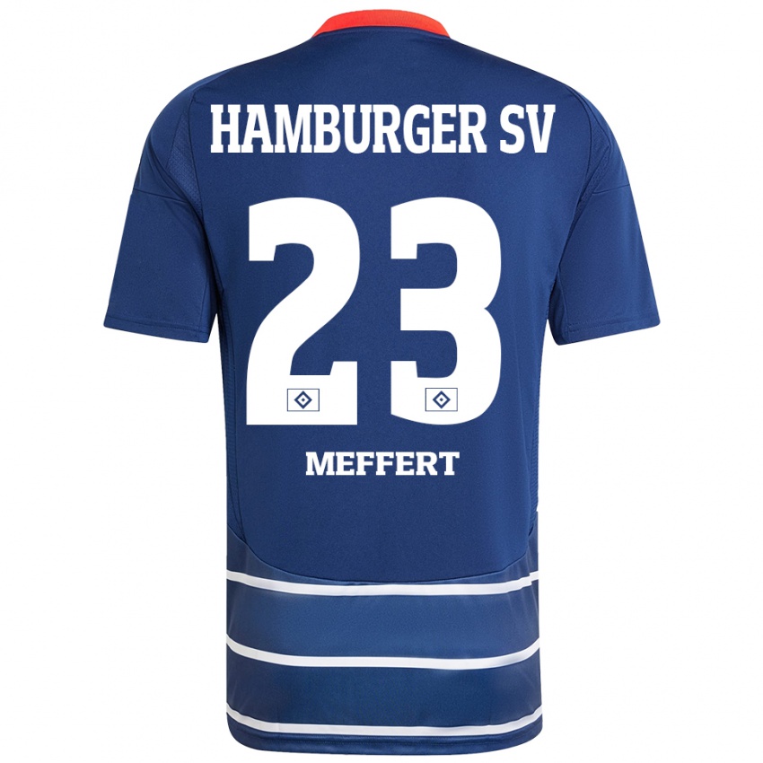 Hombre Camiseta Jonas Meffert #23 Azul Oscuro 2ª Equipación 2024/25 La Camisa México