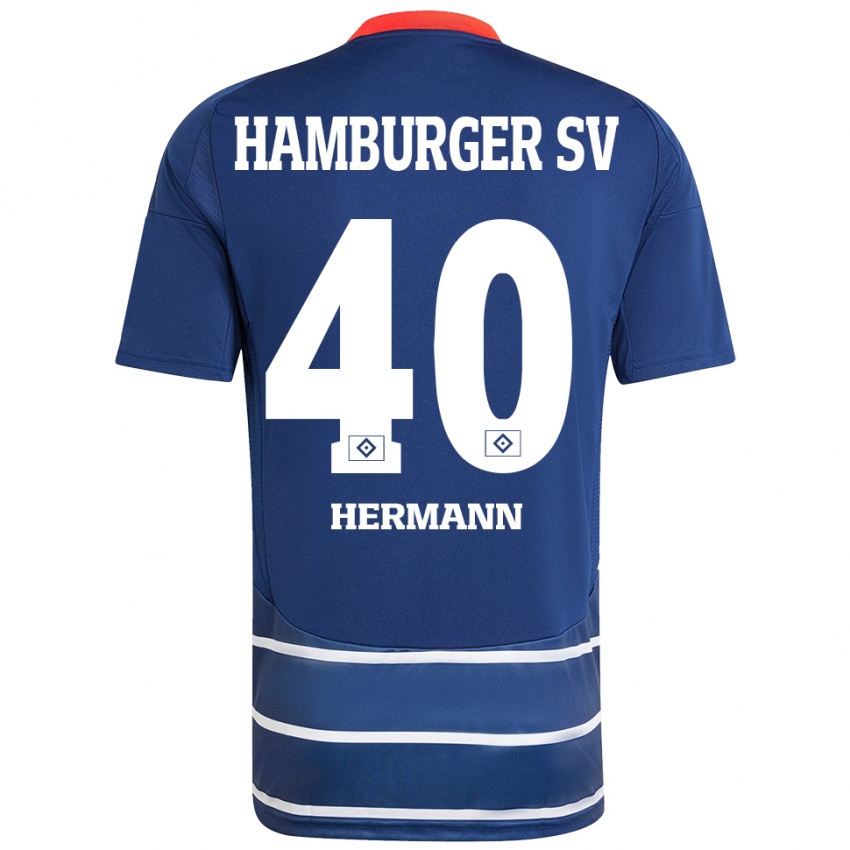 Hombre Camiseta Hannes Hermann #40 Azul Oscuro 2ª Equipación 2024/25 La Camisa México