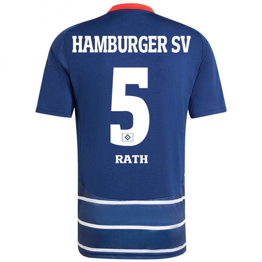 Hombre Camiseta Davis Rath #5 Azul Oscuro 2ª Equipación 2024/25 La Camisa México