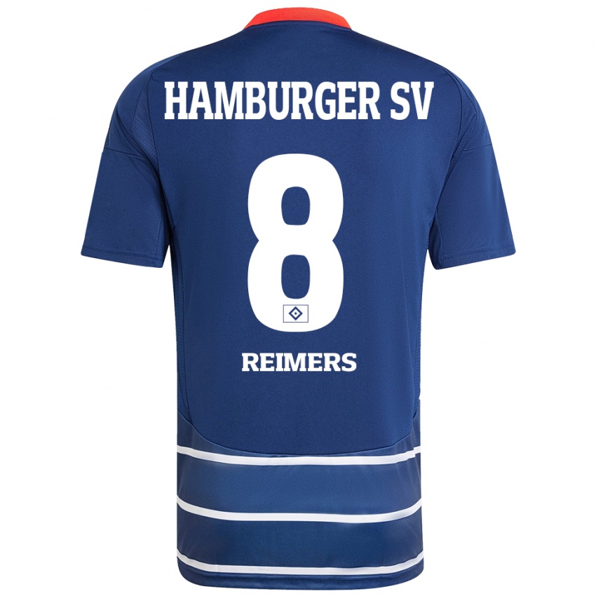 Hombre Camiseta Moritz Reimers #8 Azul Oscuro 2ª Equipación 2024/25 La Camisa México