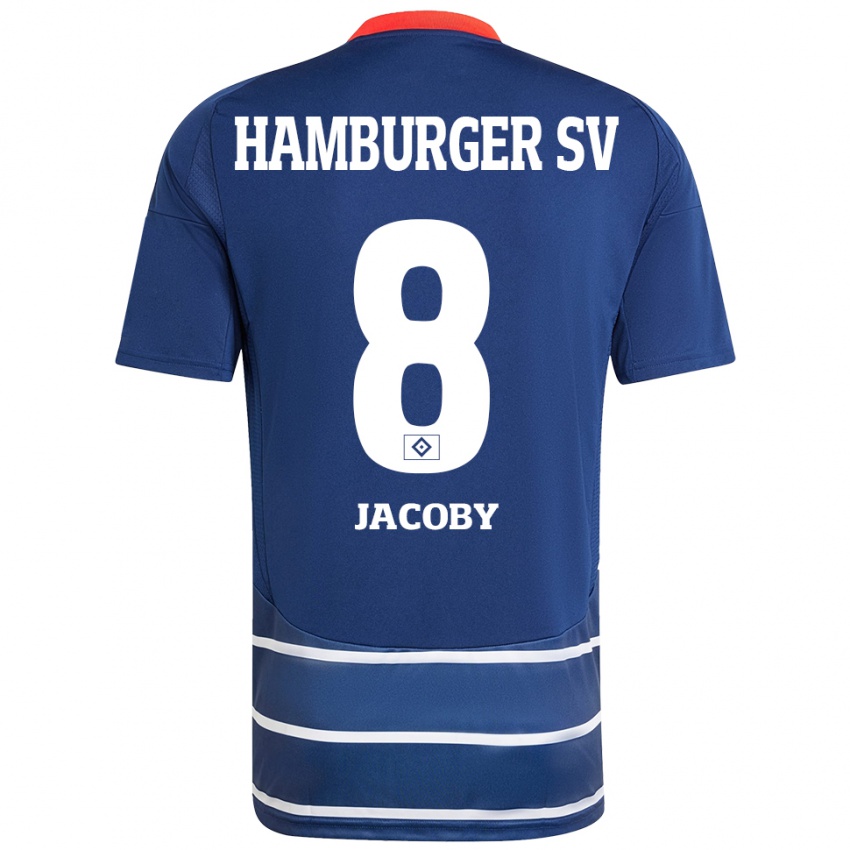 Hombre Camiseta Leandro Jacoby #8 Azul Oscuro 2ª Equipación 2024/25 La Camisa México