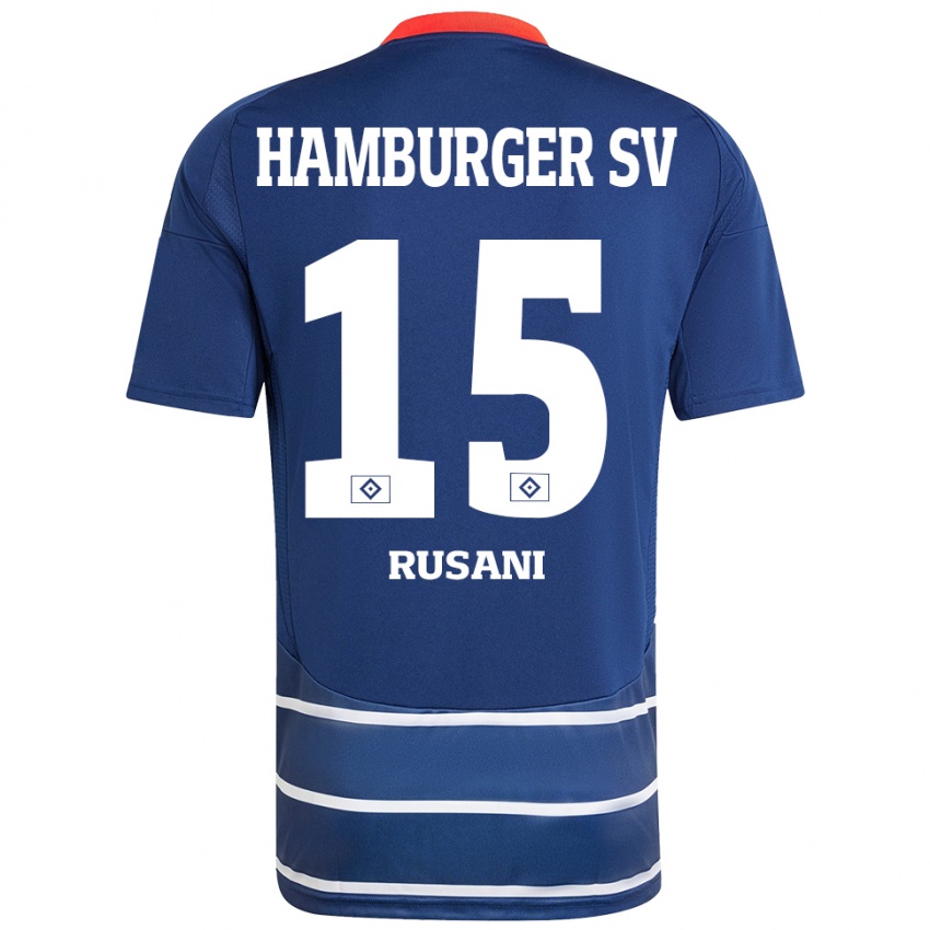 Hombre Camiseta Yasin Rusani #15 Azul Oscuro 2ª Equipación 2024/25 La Camisa México