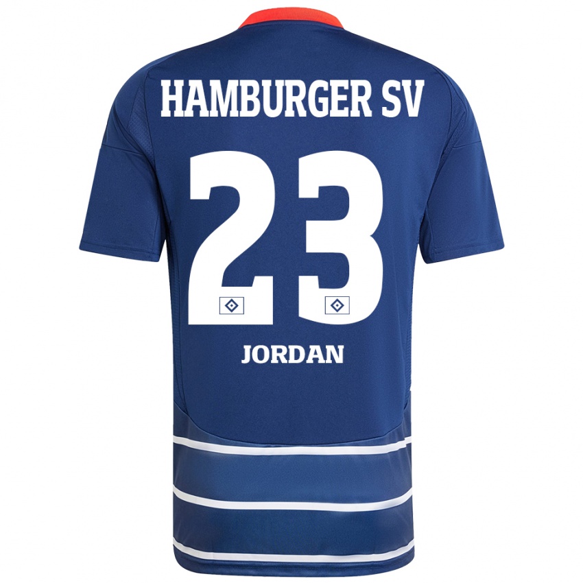 Hombre Camiseta Dominik Jordan #23 Azul Oscuro 2ª Equipación 2024/25 La Camisa México