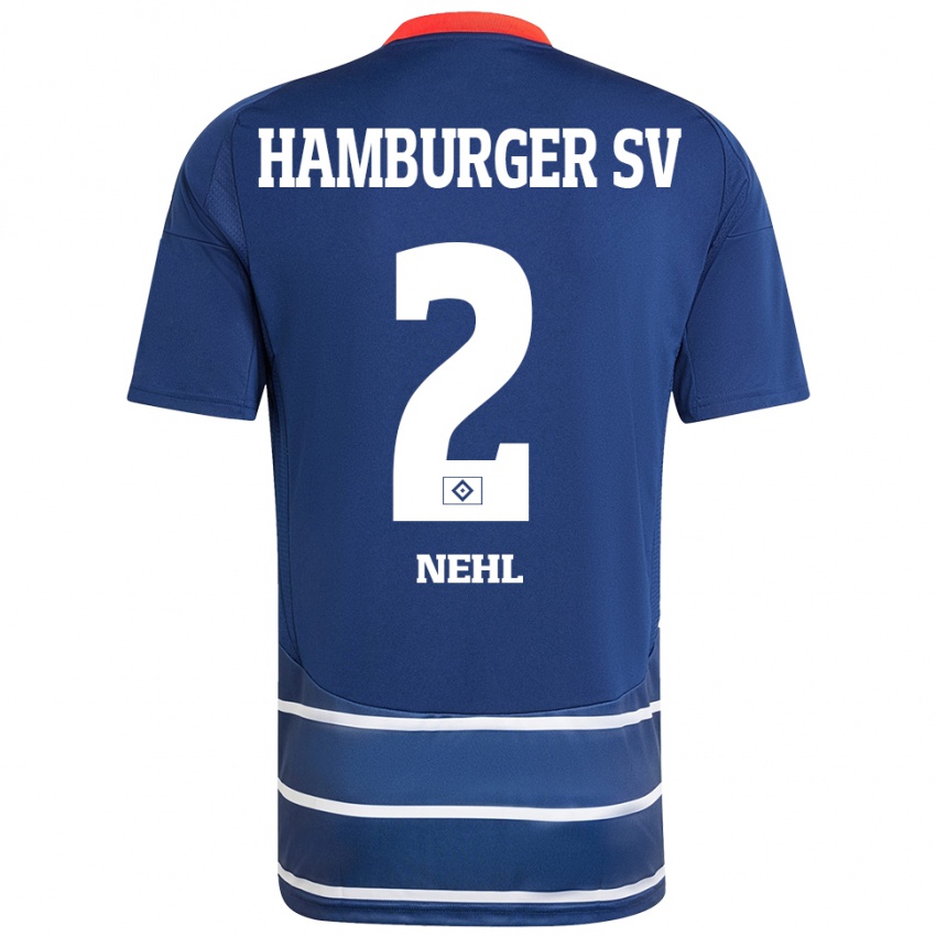 Hombre Camiseta Julius Nehl #2 Azul Oscuro 2ª Equipación 2024/25 La Camisa México