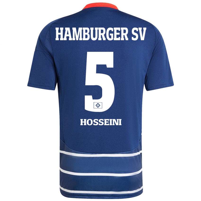 Hombre Camiseta Reza Hosseini #5 Azul Oscuro 2ª Equipación 2024/25 La Camisa México