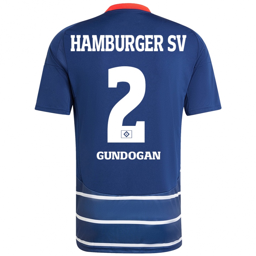 Hombre Camiseta Haci Gündogan #2 Azul Oscuro 2ª Equipación 2024/25 La Camisa México