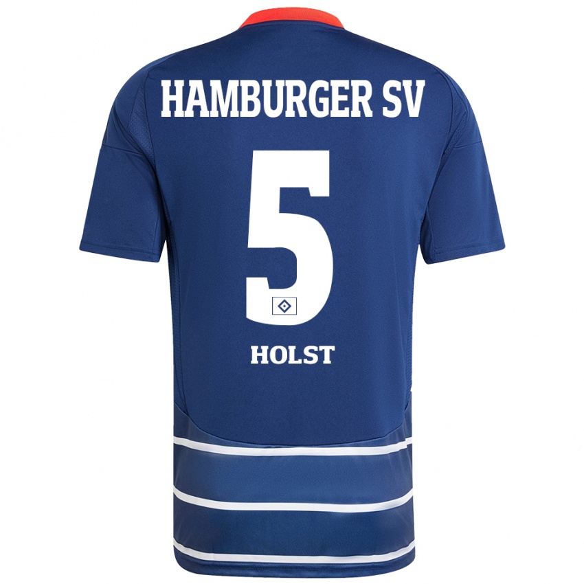 Hombre Camiseta Evelyn Holst #5 Azul Oscuro 2ª Equipación 2024/25 La Camisa México