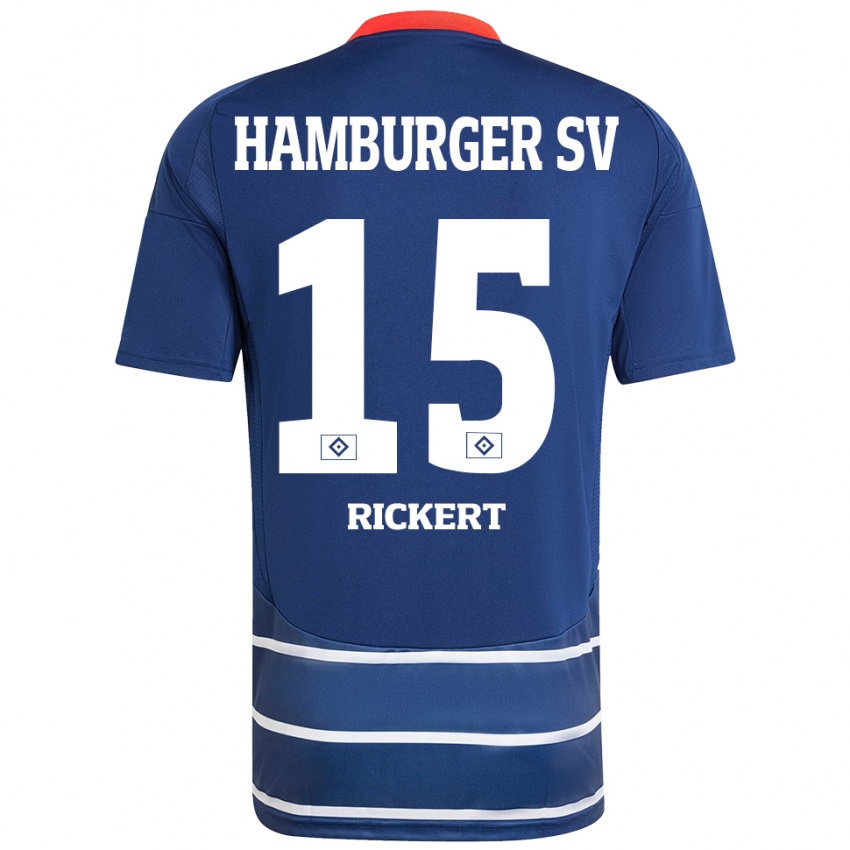 Hombre Camiseta Manja Rickert #15 Azul Oscuro 2ª Equipación 2024/25 La Camisa México