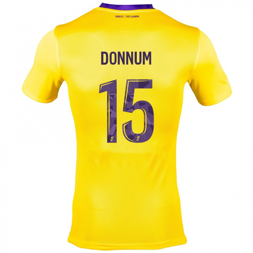 Hombre Camiseta Aron Dønnum #15 Amarillo Morado 2ª Equipación 2024/25 La Camisa México