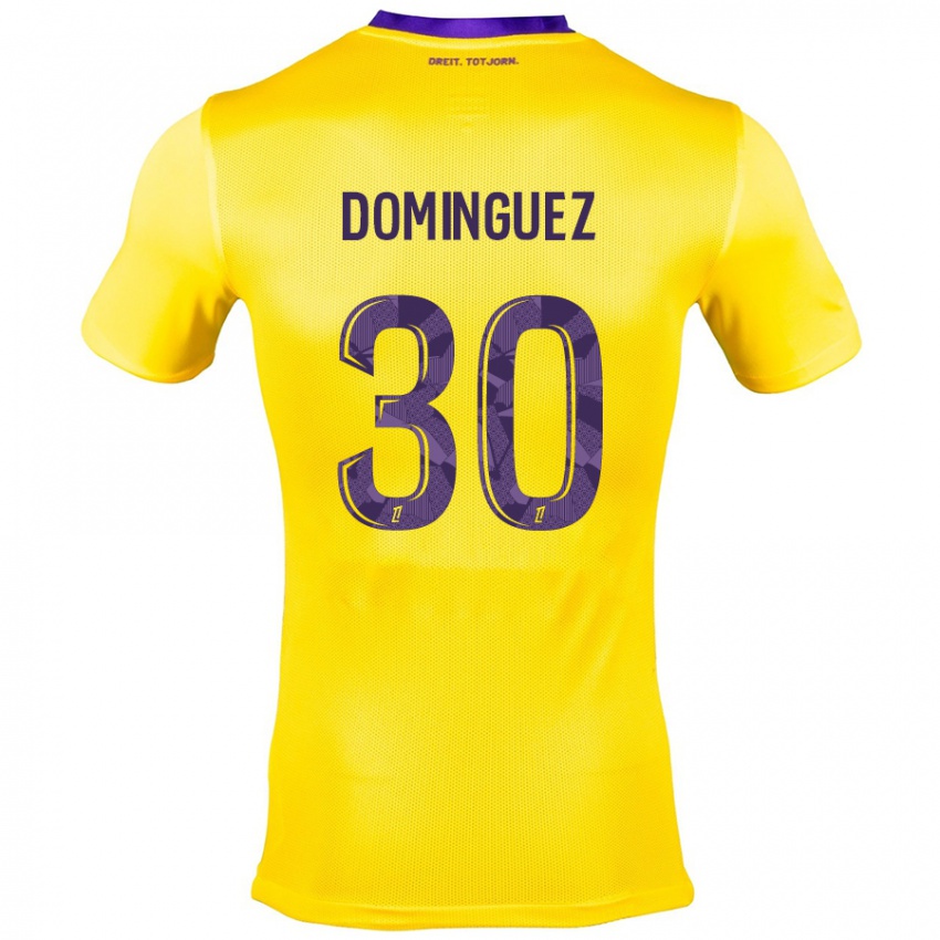 Hombre Camiseta Álex Domínguez #30 Amarillo Morado 2ª Equipación 2024/25 La Camisa México