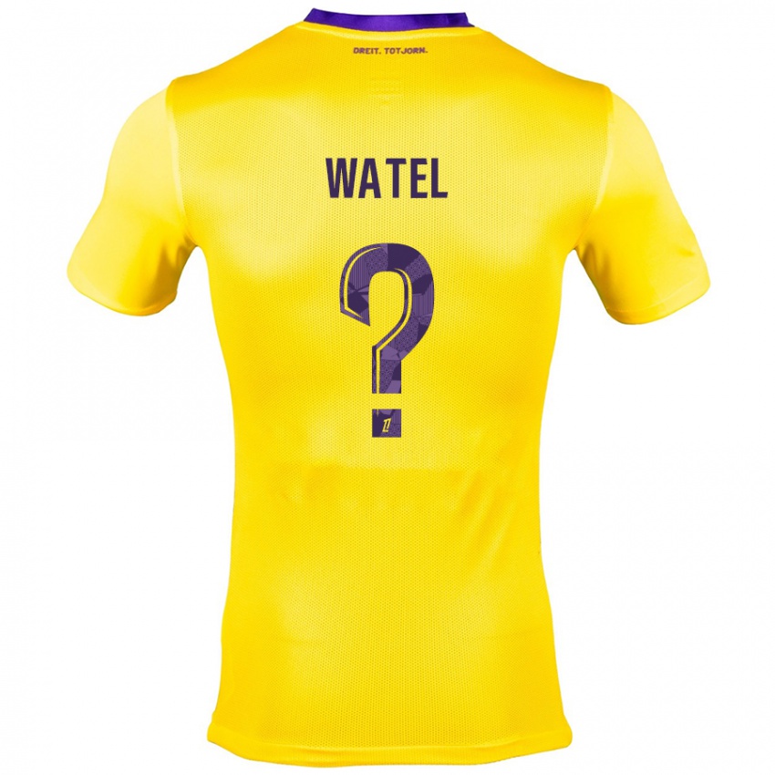 Hombre Camiseta Kylian Watel #0 Amarillo Morado 2ª Equipación 2024/25 La Camisa México