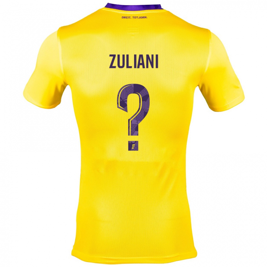 Hombre Camiseta Edhy Zuliani #0 Amarillo Morado 2ª Equipación 2024/25 La Camisa México