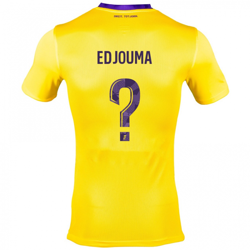 Hombre Camiseta Noah Edjouma #0 Amarillo Morado 2ª Equipación 2024/25 La Camisa México