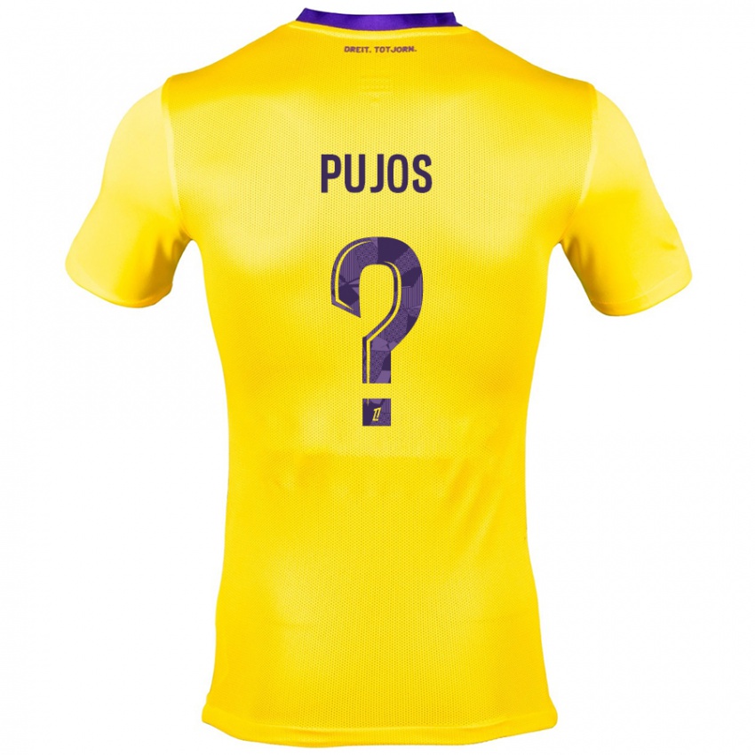 Hombre Camiseta Clément Pujos #0 Amarillo Morado 2ª Equipación 2024/25 La Camisa México