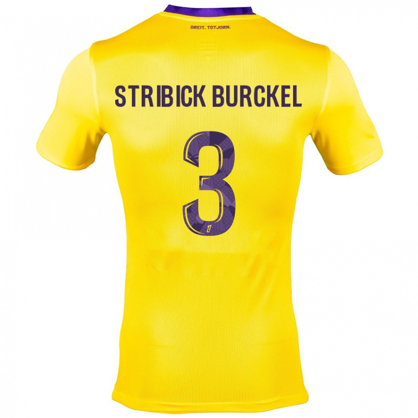 Hombre Camiseta Laetitia Stribick-Burckel #3 Amarillo Morado 2ª Equipación 2024/25 La Camisa México