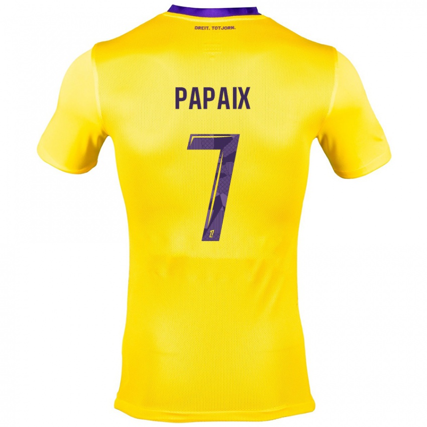 Hombre Camiseta Marie Papaix #7 Amarillo Morado 2ª Equipación 2024/25 La Camisa México