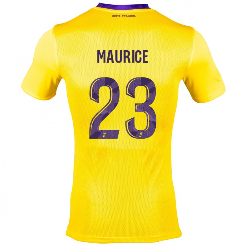 Hombre Camiseta Sandra Maurice #23 Amarillo Morado 2ª Equipación 2024/25 La Camisa México