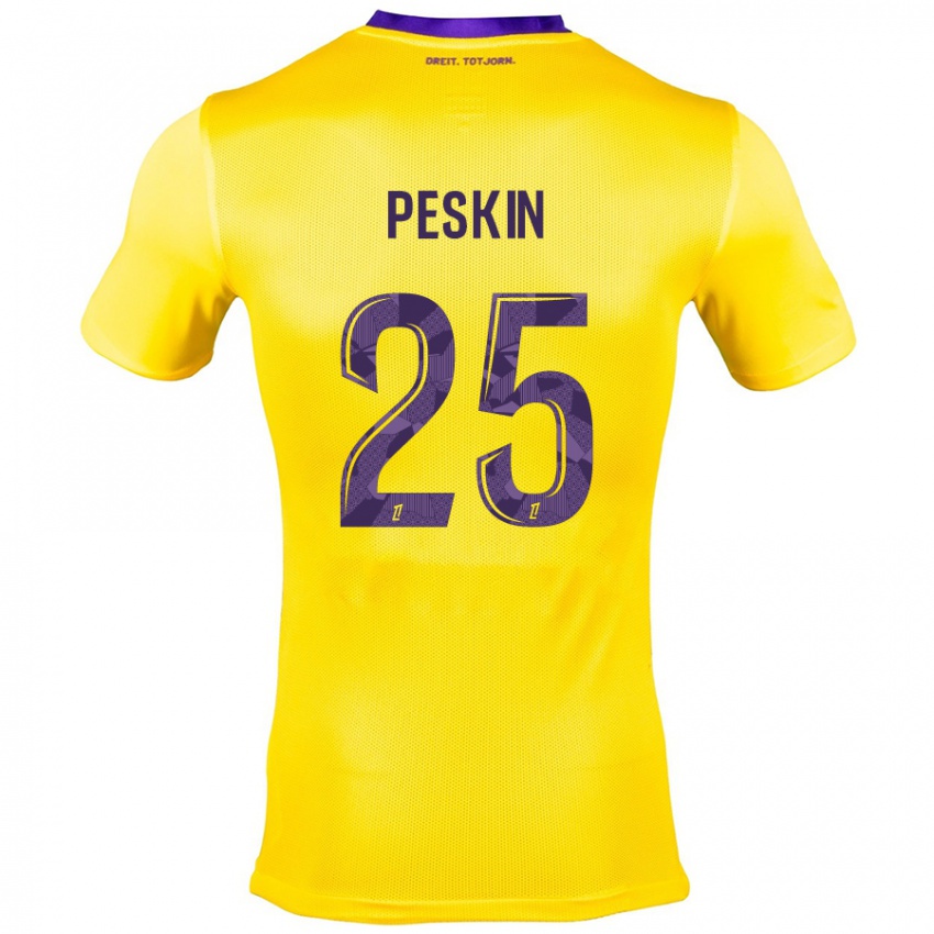 Hombre Camiseta Kelso Peskin #25 Amarillo Morado 2ª Equipación 2024/25 La Camisa México