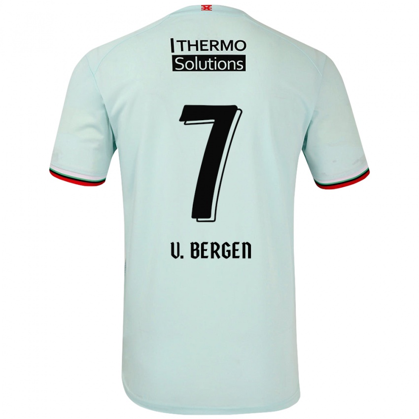 Hombre Camiseta Mitchell Van Bergen #7 Verde Claro 2ª Equipación 2024/25 La Camisa México