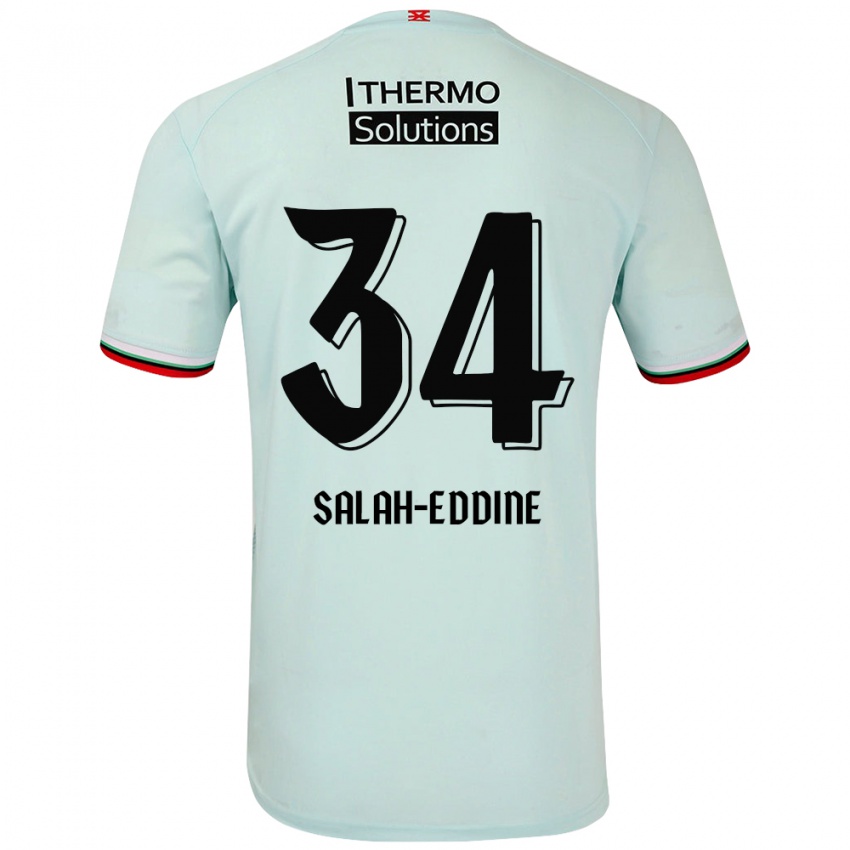 Hombre Camiseta Anass Salah-Eddine #34 Verde Claro 2ª Equipación 2024/25 La Camisa México